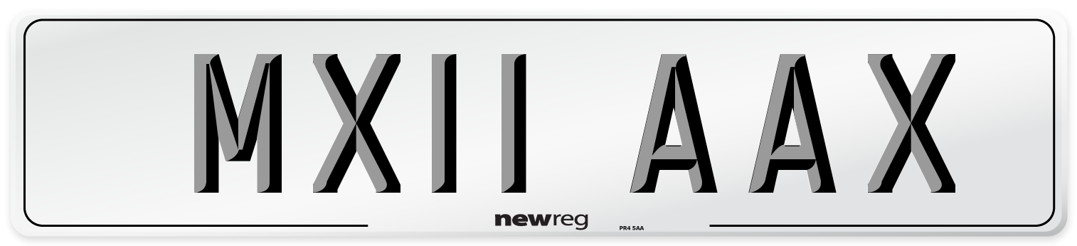 MX11 AAX Number Plate from New Reg